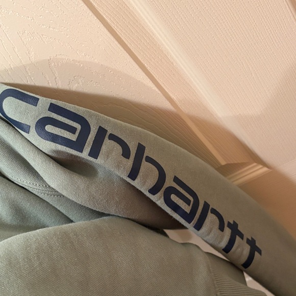 Carhartt Olive Green Hoodie with Logo - Picture 5 of 5